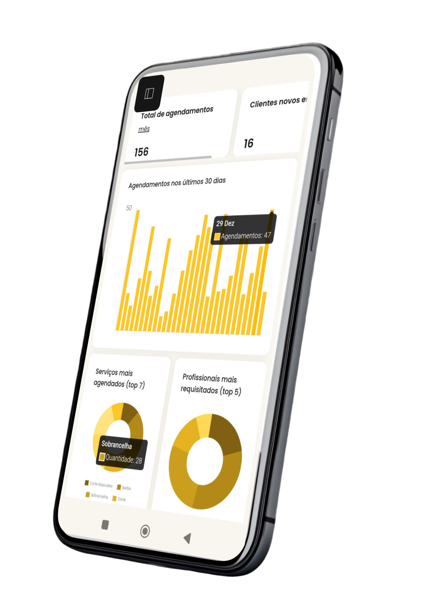 Tela Dashboard GlammiS